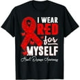 thumbnail image 1 of t-shirt I Wear Red For Myself Heart Disease Awareness Butterflies T-ShirtMen and women can wear, black T-shirts, gifts. Age: M,L，XL 2XL, 3XL, 4XL, 1 of 4