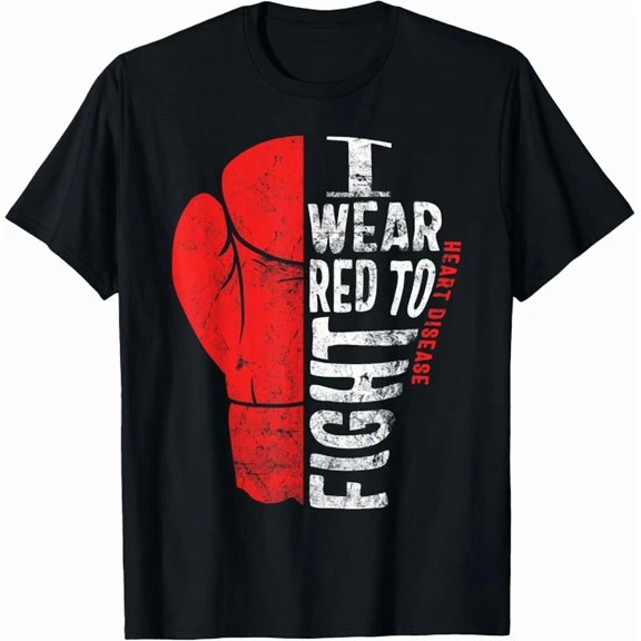 I Wear Red To Fight Heart Disease Awareness Chd National Day Gift Unisex T-Shirt