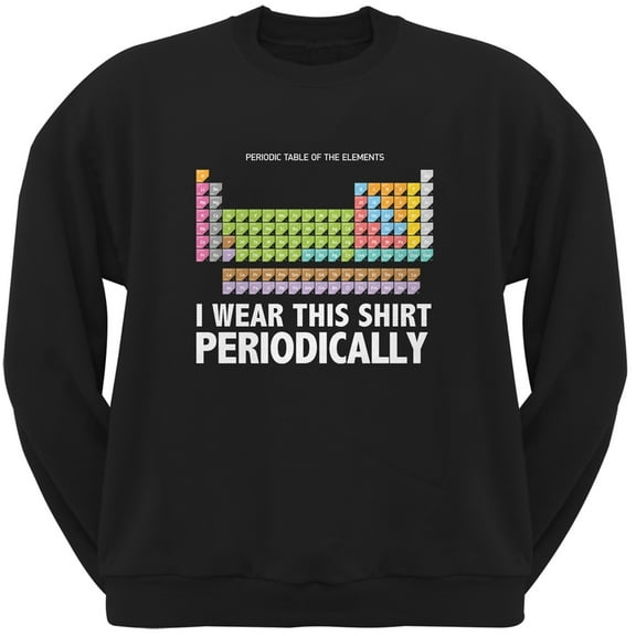 I Wear This Shirt Periodically Black Adult Sweatshirt - Medium