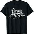 thumbnail image 1 of I Wear White For My Mom Lung Cancer Awareness Ribbon Hearts T-Shirt men and women can wear, black, white, gifts, 1 of 4