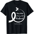 thumbnail image 1 of I Wear White In Memory Of My Husband Lung Cancer Awareness T-Shirt, 1 of 4