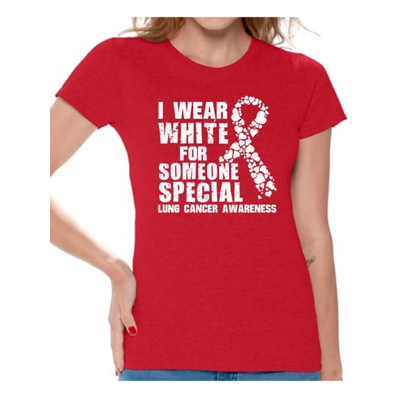I Wear White for Someone Special T-shirt Top Cancer t shirt lung cancer awareness t shirt love hope fight believe support survive survivor gifts tackle for my mom dad grandpa grandma for men for women