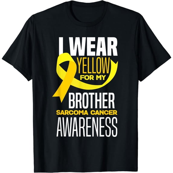 I Wear Yellow For My Brother Sarcoma Cancer Awareness T-Shirt