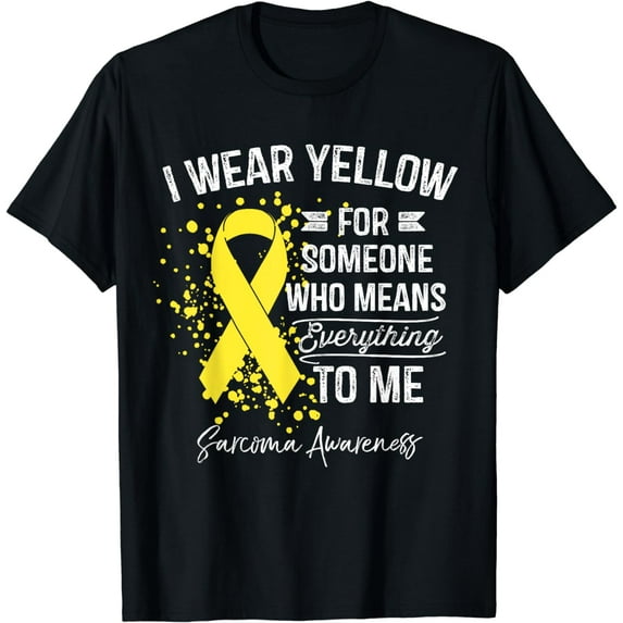 I Wear Yellow Shirt Sarcoma Cancer Yellow Ribbon Awareness