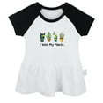 thumbnail image 1 of I Wet My Plants Funny Dresses For Baby, Newborn Babies Skirts, Infant Princess Dress, 0-24M Kids Graphic Clothes (Black Raglan Dresses, 0-6 Months), 1 of 4