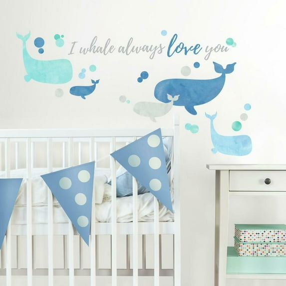 I Whale Always Love You Peel and Stick Giant Wall Decals
