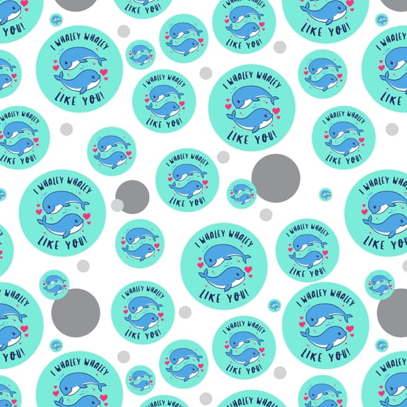 I Whaley Like You Really Whale Love Funny Humor Premium Gift Wrap Wrapping Paper Roll