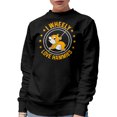 thumbnail image 1 of I Wheely Love Hammies, Hamster Lover Pun, Black Crewneck Sweatshirt, Medium, 1 of 2