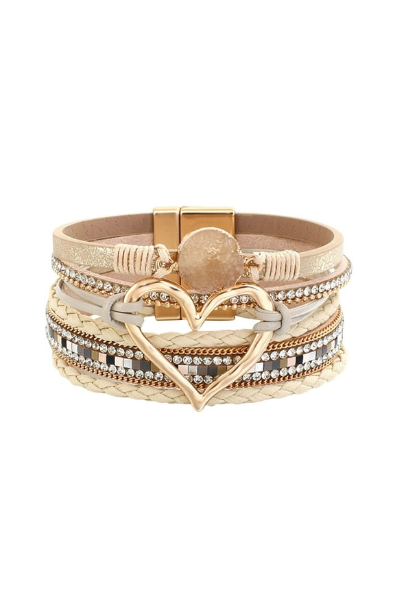 I Will Always Be With You Heart Bracelet Bracelet Forever Linked Together Adjustable Link Bracelet Keepsake