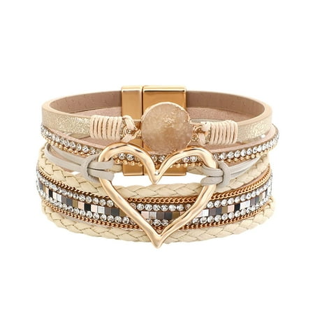 I Will Always Be With You Heart Bracelet Forever Linked Adjustable Keepsake Jewelry for Her Symbolic