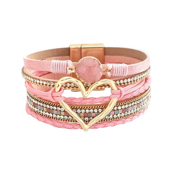 I Will Always Be With You Heart Link Bracelet Adjustable Keepsake Forever Linked Jewelry for Her