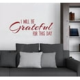 thumbnail image 1 of I Will Be Grateful For This Day Kitchen or Bath Wall Letters Vinyl Sticker Decals, 23x9-Inch, Red, 1 of 3