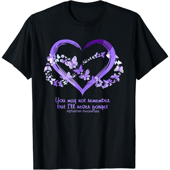 I Will Remember For You Butterfly Alzheimer's Awareness T-Shirt mens t shirt，black，women，funny，misfits，men，journey