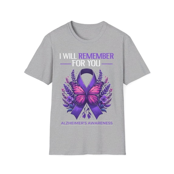 I Will Remember For You Butterfly Alzheimer's Awareness TShirt