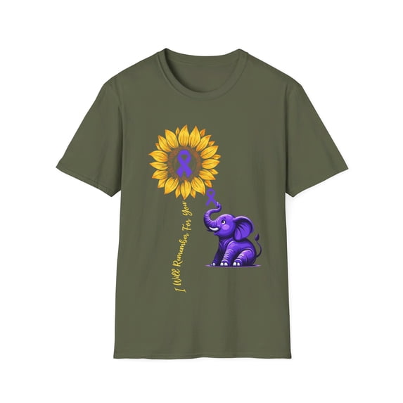 I Will Remember For You Elephant Alzheimer's Awareness Month TShirt