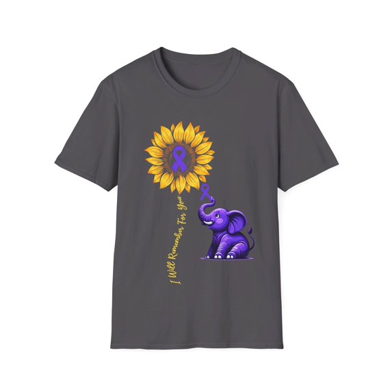 I Will Remember For You Elephant Alzheimer's Awareness Month TShirt