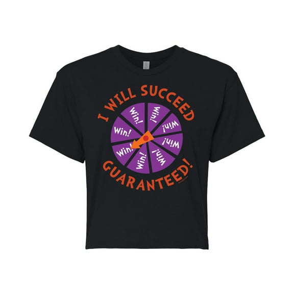 I Will Succeed - Juniors Cropped Cotton Blend T-Shirt