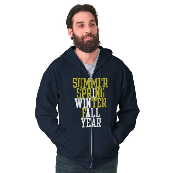 I Win All Year Sports Season Unisex Fleece Graphic Zip Up Hoodie Brisco Brands 2X