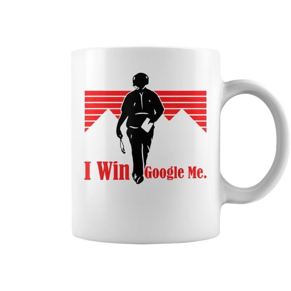 I Win Google Me Motivational Retro Silhouette Coffee Mugs