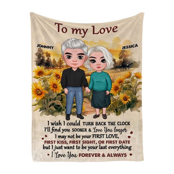 I Wish I Could Turn Back The Clock Love Fleece Blanket, 30x40in Fleece Blanket