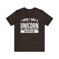 thumbnail image 1 of I Wish I Was A Unicorn | Adult Funny T-Shirt | Unisex Short Sleeve Tee, 1 of 4