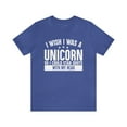 thumbnail image 1 of I Wish I Was A Unicorn | Adult Funny T-Shirt | Unisex Short Sleeve Tee, 1 of 4