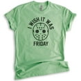 thumbnail image 1 of I Wish It Was Friday Shirt, Unisex Women's Men's Shirt, Funny Horror Movie T-shirt, Graphic Tee, Heather Apple Green, 3X-Large, 1 of 6