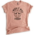 thumbnail image 1 of I Wish It Was Friday Shirt, Unisex Women's Men's Shirt, Funny Horror Movie T-shirt, Graphic Tee, Heather Sunset, 3X-Large, 1 of 6