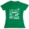 thumbnail image 1 of I Wish Santa Would Publish His Naughty List Sarcastic Humor Novelty Funny Women's Casual Tees, 1 of 3