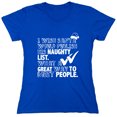 thumbnail image 1 of I Wish Santa Would Publish His Naughty List Sarcastic Humor Novelty Funny Women's Casual Tees, 1 of 3