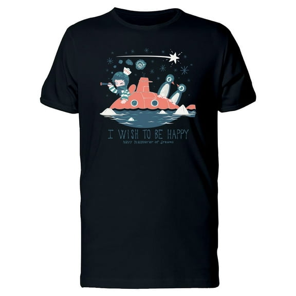 I Wish To Be Happy Sailor T-Shirt Men -Image by Shutterstock, Male Medium