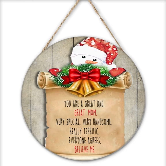 I Wish You Merry Christmas Happy New Year Rustic Hanging Wooden Signs Vintage Holiday Wall Art Rustic Wooden Wall Sign Farmhouse Home Decoration 12x12 Inch