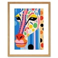 thumbnail image 1 of I Woke Up Like This Giraffe Henri Matisse Style Artwork Vibrant Abstract Portrait Artwork Framed Wall Art Print 9X7 Inch, 1 of 5