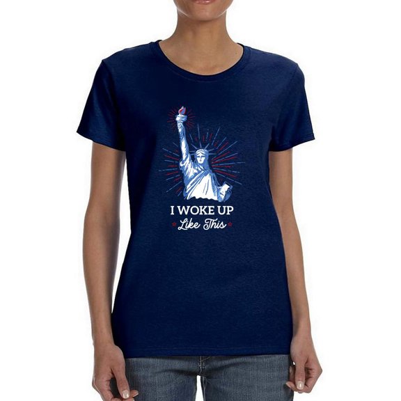 I Woke Up Like This Shaped T-Shirt Women -Smartprints Designs, Female Large