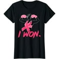 thumbnail image 1 of I Won Breast Cancer Awareness Pink Ribbon Survivor Warrior T-Shirt, 1 of 4