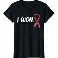 thumbnail image 1 of I Won Breast Cancer Awareness Support Pink Ribbon Survivor T-Shirt, 1 of 5