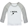 thumbnail image 1 of I Won Funny T shirt For Baby, Newborn Babies T-shirts, Infant Tops, 0-24M Kids Graphic Tees Clothing (Long Gray Raglan T-shirt, 18-24 Months), 1 of 4