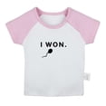 thumbnail image 1 of I Won Funny T shirt For Baby, Newborn Babies T-shirts, Infant Tops, 0-24M Kids Graphic Tees Clothing (Short Pink Raglan T-shirt, 6-12 Months), 1 of 4