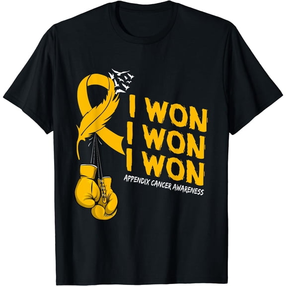 I Won Survivor Ambre Ribbon Appendix Cancer Awareness Month T-Shirt