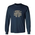 thumbnail image 1 of I Wonder If B**r Thinks About Me Too Sarcastic Humor Novelty Men's Long Sleeve Shirts, 1 of 3