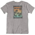 thumbnail image 1 of I Wonder If The Beach Misses Me. Palm Tree Print T-Shirt Top for Men & Women Light Grey, 1 of 8