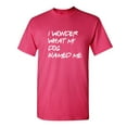 thumbnail image 1 of I Wonder What My Dog Named Me Sarcastic Humor Graphic Novelty Funny T Shirt, 1 of 1
