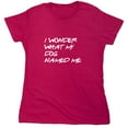 thumbnail image 1 of I Wonder What My Dog Named Me Sarcastic Humor Novelty Funny Women's Casual Tees, 1 of 3