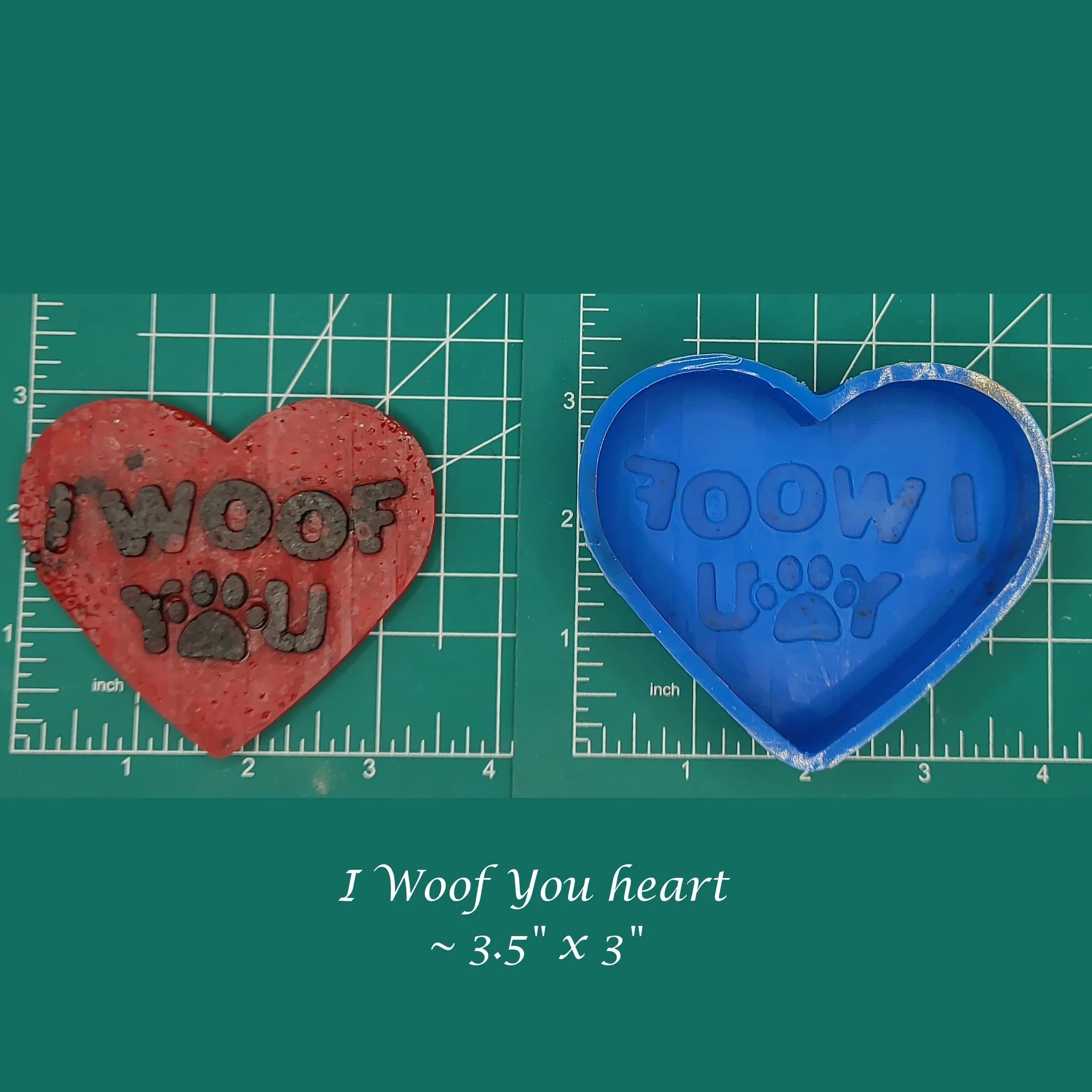 I Woof You Heart Silicone Freshie Mold