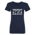 thumbnail image 1 of I Work Hard.. My Cat..Better Life Womens crewneck tee, 1 of 2