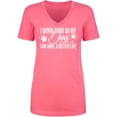 thumbnail image 1 of I Work Hard.. My Dog..Better Life Womens V-Neck T-Shirt, 1 of 2