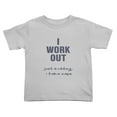 thumbnail image 1 of I Work Out. Just Kidding I Take Naps Funny Toddler T-Shirts for Boys Girls (Gray, Youth M), 1 of 5