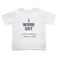 thumbnail image 1 of I Work Out. Just Kidding I Take Naps Funny Toddler T-Shirts for Boys Girls (White, Youth XL), 1 of 5
