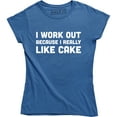 thumbnail image 1 of I Workout Because I Really Like Cake - Hilarious Work out Women's Gift T-Shirt, 1 of 4