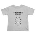 thumbnail image 1 of I Workout (Do Naps Count) Funny Toddler T-Shirts for Boys Girls (Gray, Youth L), 1 of 5